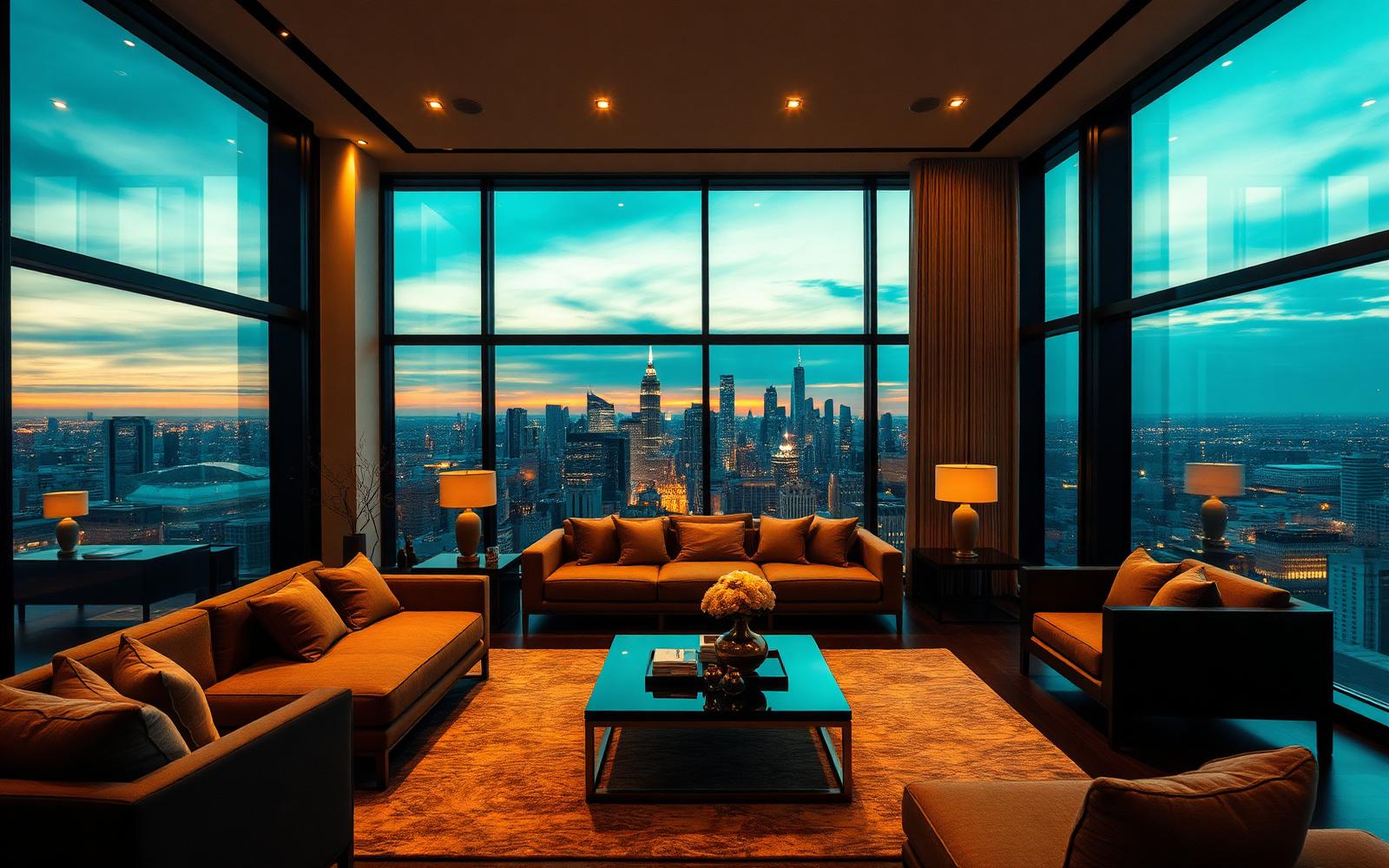Luxury home exterior at dusk